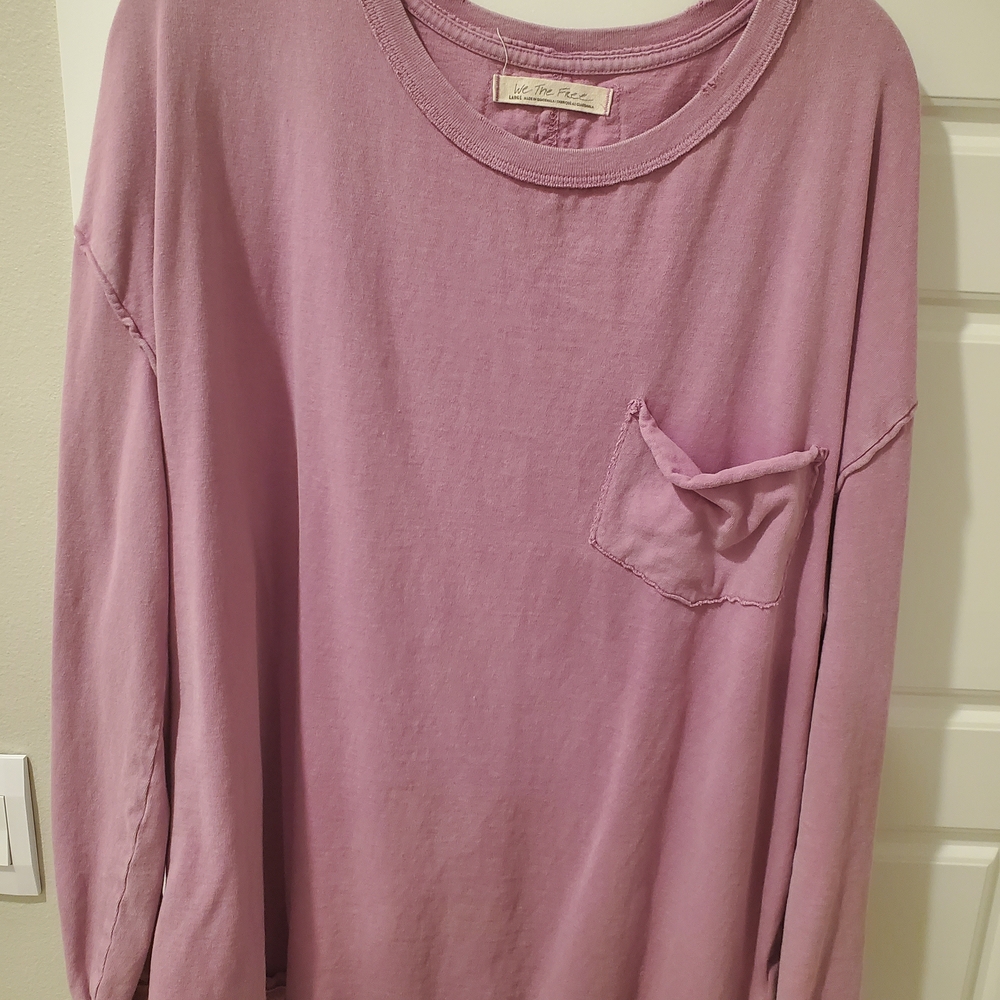 We The Free Pink Long Sleeve Tee